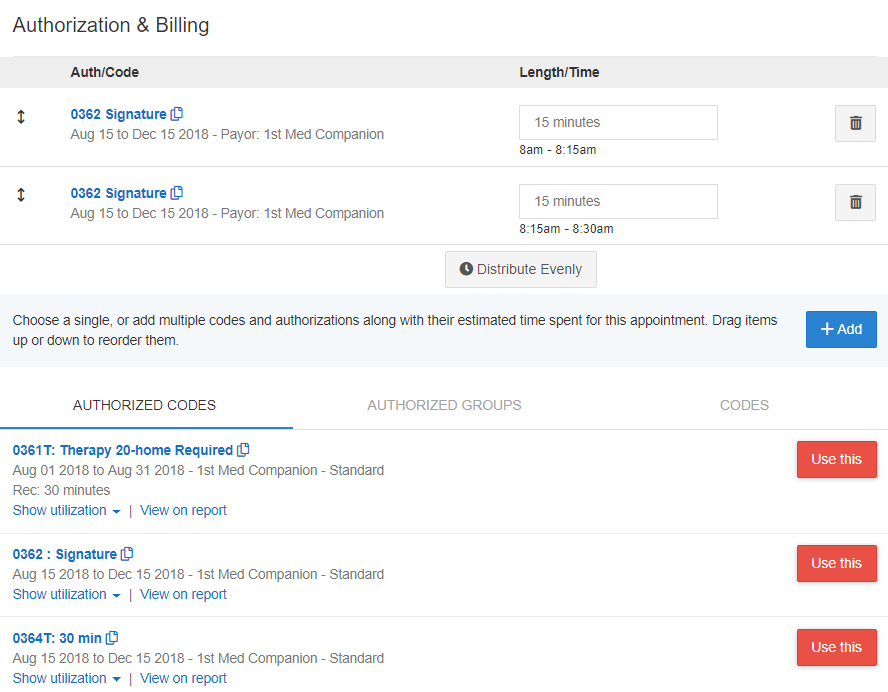 How To: Add Multiple Service Codes from an Authorization to an Appointment
